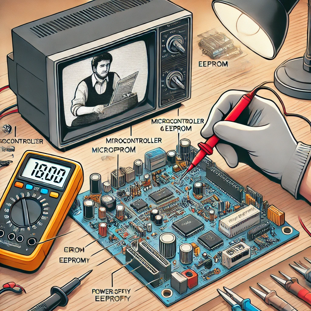 CRT TV Microcontroller and EEPROM Repair